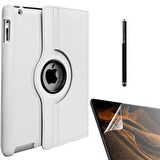 Smcase Apple iPad 9.7 2017 Kılıf 360 Dönebilen Koruma Kapaklı Standlı dn22  Nano  Kalem