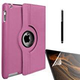 Smcase Apple iPad 9.7 2017 Kılıf 360 Dönebilen Koruma Kapaklı Standlı dn22  Nano  Kalem