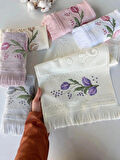 MYSOFT 30X50 RENKLİ NAKIŞLI HAVLU - LALE