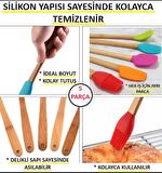 Silikon Spatula Set Yemek Hazırlama Kek Tatlı Yemek Mutfak Seti 5 ADET Kaşık Fırça