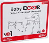 Babydoor Flora Çok Amaçlı Mama Sandalyesi Turuncu 