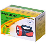 Gold Silver Gold Silver Gs-2630 Şarjli Sulama Avcı Feneri Aydınlatma Uzun menzilli
