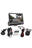 MB-400 3 Kameralı 1080P Yol Kayıt Araç Kamerası(TürkçeMenü+GeriGörüş+G-Sensör)Üç Kameralı Araç kamera