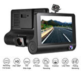 MB-400 3 Kameralı 1080P Yol Kayıt Araç Kamerası(TürkçeMenü+GeriGörüş+G-Sensör)Üç Kameralı Araç kamera