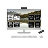 HP 27-CR0004NT i7 1355U 12GB 1TB SSD Intel Graphics 27" FHD IPS FDOS All In One PC Beyaz & PER4