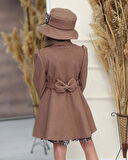 uğurböceğiçocuk Kemeri Taş Detaylı Kaban Leopar Zebra Desen Elbise 4'lü Kız Çocuk Takım