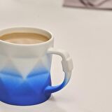 Karaca Soft Touch Geo Kupa 450 ml Mavi