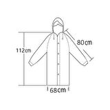 Kapüşonlu ve Çıtçıtlı Eva Yağmurluk Su Geçirmez Unisex Yağmurluk XL