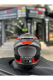 Storm 2 Racer Mat Titanıum Neon-Turuncu Full Face Motosiklet Kask