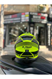 Storm 2 Dodger Mat Siyah-Neon Sarı Full Face Motosiklet Kask