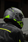Rapıd 2 Raven Mat Siyah-gri-neon Sarı Kask