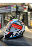 Storm 2 Mavi Kırmızı Full Face Kask