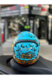 Rapid 2 Neo Mavi-Mor Full Face Motosiklet Kask