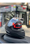 Storm 2 Mat Siyah Full Face Motosiklet Kask