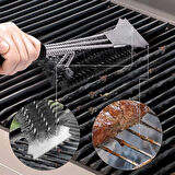 Buffer® Mangal Izgara Temizleme Fırçası – Paslanmaz Çelik Telli, Uzun Saplı Grill Temizlik Aparatı Mangal Temizlik Fırçası