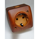 Sıva Üstü Kiraz Ahşap Renkli Priz Elbi / Alsu