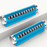 Telefon Numarası Plaka Silindiri Ayarı Renkli Metal Alüminyum Araba Geçici Park Kartı Evrensel Moda Oto Aksesuarları (4915)