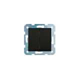 Ovivo Grano Siyah Komütatör Ikili Anahtar Çerçevesiz*