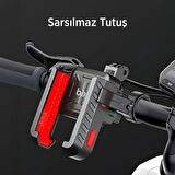 Gidon Bağlantılı 360° Derece Ayarlanabilir 3.5”-7.2” Uyumlu Motosiklet Bisiklet Telefon Tutucu