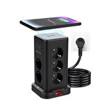 Wp711 Akım Korumalı Priz Kablosuz Şarj İstasyonu 11x Soket 3x Usb 1xtype-c Kablolu Grup Priz