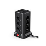 Wp711 Akım Korumalı Priz Kablosuz Şarj İstasyonu 11x Soket 3x Usb 1xtype-c Kablolu Grup Priz