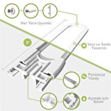 Bebek Çocuk Çekmece Ve Dolap Koruma Raylı Güvenlik Sistemi Emniyet Kilidi (4915)