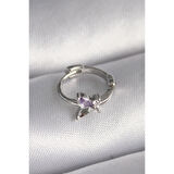 316l Çelik Gümüş Renk Zirkon Taşlı Kelebek Model Tragus Piercing - Tj-pr1329