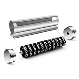 Alüminyum Kasa Gri Renk Çevirmeli Araç Içi Telefon Numaratörü Park Oto Numaratörü (4915)