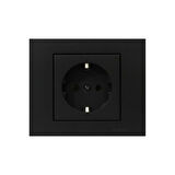 Ovivo Grano Siyah Topraklı Priz Uydu Tv F Priz Nümeris Telefon Prizi 3'lü Set/paket