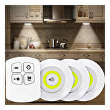 Uzaktan Kumandalı Yapışkanlı 3’lü Led Spot Lamba (4915)