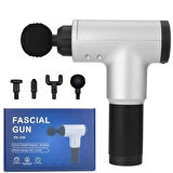 Fascial Gun Rh-320 6 Kademe Hız Ayarlı, 4 Parça Başlıklı, Usb Şarjlı, Masaj Tabanca Aleti (4915)