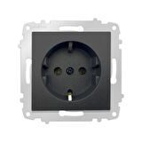 15 Adet Ovivo Grano Siyah Topraklı Priz Çerçevesizdir