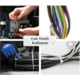 100 Adet Plastik Cırt Kelepçe Kablo Bağı Kablo Düzenleyici-4.8 X 380 Mm (4915)