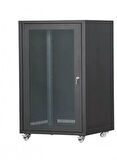 SETRACK 16U 600X800 CAMLI TEKERLEKLİ RACK KABİNET
