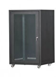 SETRACK 16U 600X800 CAMLI TEKERLEKLİ RACK KABİNET
