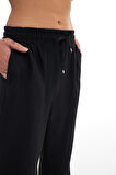 Quzu Beli Lastikli Bol Paça Pantolon