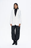 Blazer Ceket Ekru