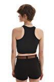 Quzu Halter Yaka Crop Atlet