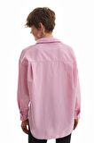 Quzu Pembe Oversize Gömlek