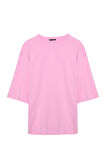 Truvakar Kol Basic Oversize Tişört Pembe