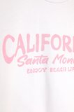 California Yazılı Kısa Kollu Tişört Beyaz