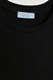 Bisiklet Yaka Oversize Basic Tişört Siyah