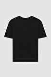 Bisiklet Yaka Oversize Basic Tişört Siyah