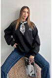 Quzu Fular Detaylı Kadın Sweatshirt