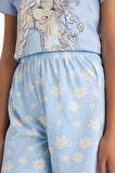 Kız Çocuk Regular Fit Baskılı 2'li Pijama Takımı