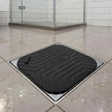 Siyah Kare Evye Gider Koku Önleyici Silikon Mat – Lavabo Süzgeç ve Haşere Engelleyici (5582)