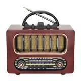 Orta Boy Retro Ahşap Tasarım Bluetooth Hoparlörlü Radyo – FM/AM Destekli, Şarjlı ve Taşınabiliri Rad
