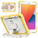 iPad 2019/2020 10.2" 7. 8. Nesil Strap, Kalemlikli Tablet Kılıfı Darbeye Dayanıklı Askılı 360° Kılıf