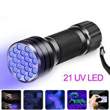 21 LED Ultraviyole El Feneri, 395 Nm Mor Uv Fener, Para Kontrol Işığı, Evcil Hayvan Leke Kontrol Işığı, Oje Tırnak Kurutucu