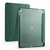 Smcase Apple iPad 10.2 8.Nesil Kılıf Katlanabilir Standlı Pu Silikon tf1